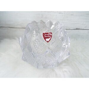 Orrefors Sweden Art Glass Artichoke Nimbus Votive Handle Holder